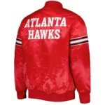 Atlanta Hawks Force Play Red Satin Jacket