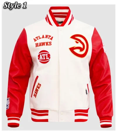Atlanta Hawks Retro Classic Rib Varsity Jacket