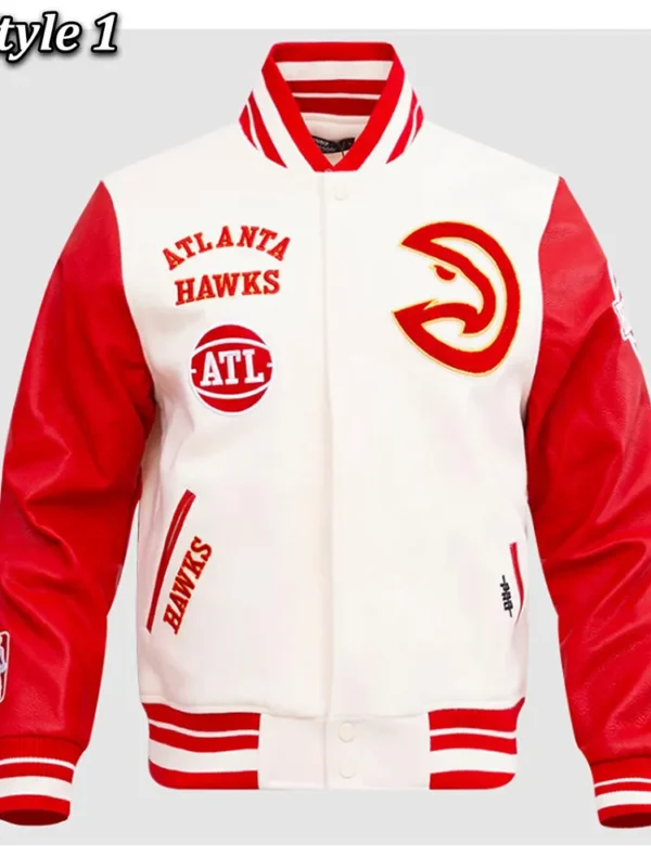 Atlanta Hawks Retro Classic Rib Varsity Jacket