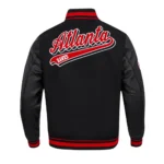 Atlanta Hawks Script Tail Classic Rib Varsity Jacket