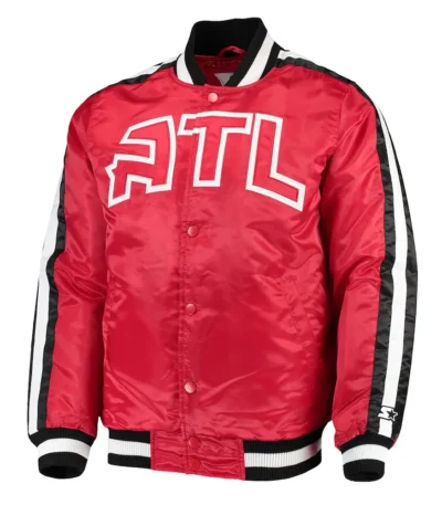 Atlanta Hawks The Offensive Red Varsity Satin Jacket