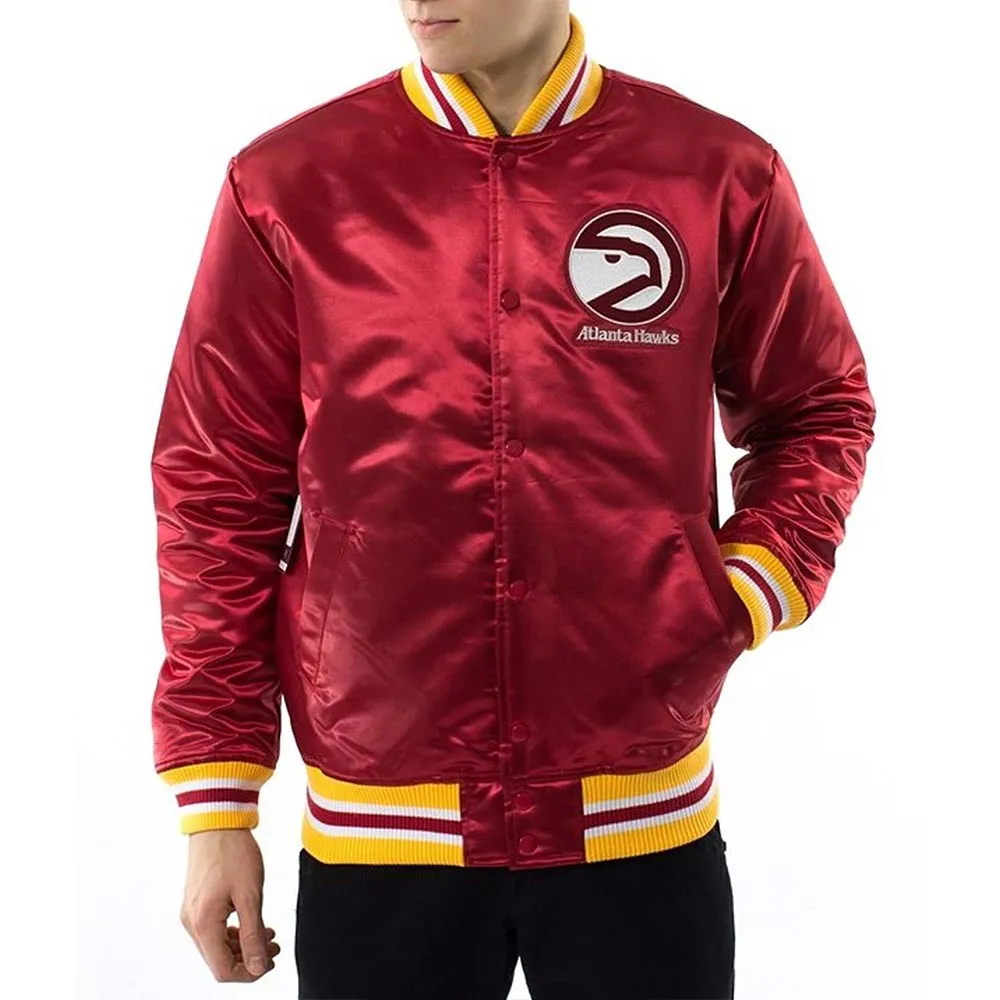 Atlanta Hawks Throwback Wordmark Red Jacket Atlanta Hawks Throwback Wordmark Red Jacket