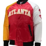 Atlanta Hawks Tricolor Satin Starter Jacket