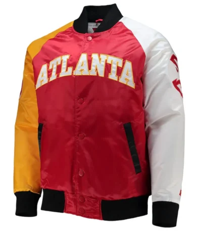 Atlanta Hawks Tricolor Satin Starter Jacket