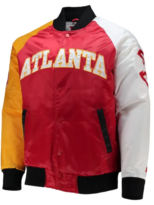 Atlanta Hawks Tricolor Satin Starter Jacket