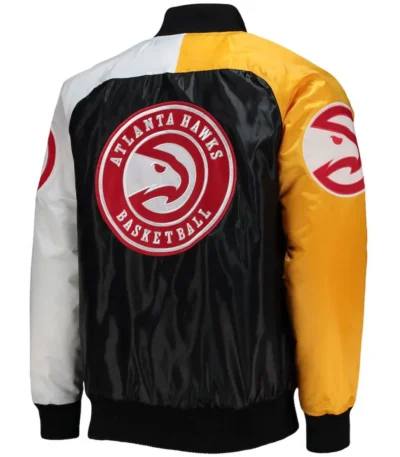 Atlanta Hawks Tricolor Satin Starter Jacket