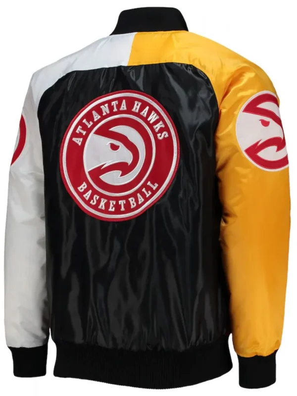 Atlanta Hawks Tricolor Satin Starter Jacket