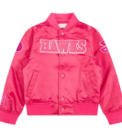 Atlanta Hawks Triple Pink Satin Jacket