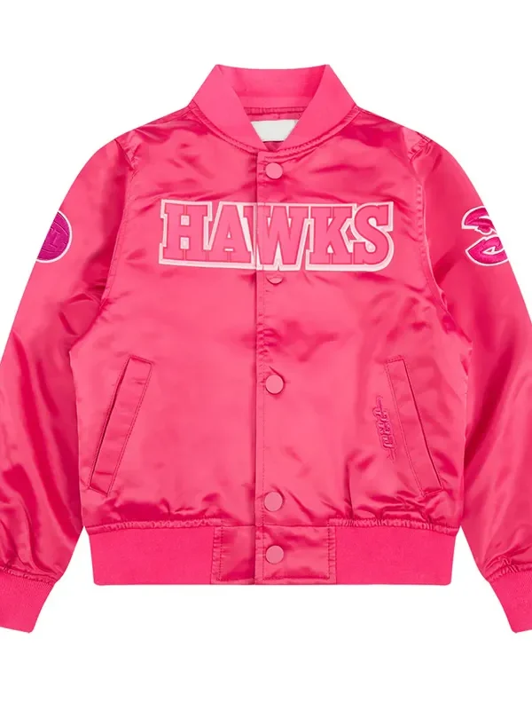 Atlanta Hawks Triple Pink Satin Jacket