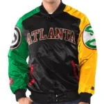 Atlanta Hawks Ty Mopkins Black/Red Varsity Satin Jacket