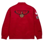 Atlanta Hawks Vintage Logo Red Lightweight Satin Jacket