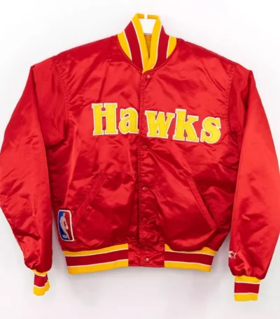Atlanta Hawks Vintage Red Bomber Jacket