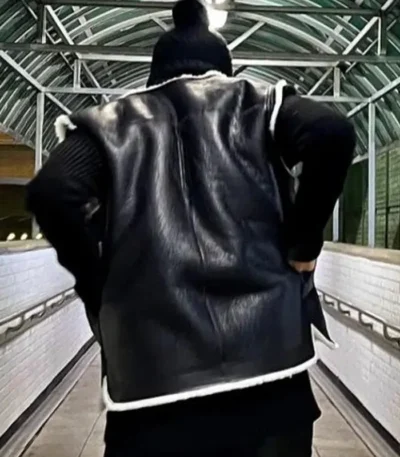 J Hope Black Leather Vest