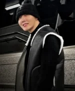 J Hope Black Leather Vest