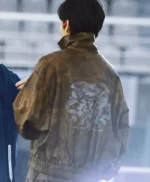 Arirang Goyang Event Kim Taehyung Brown Leather Jacket