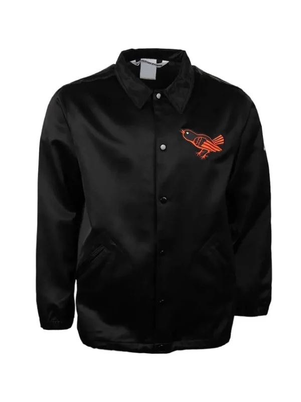Baltimore Orioles 1964 Black Satin Windbreaker Jacket