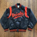 Baltimore Orioles 70’s Black Satin Jacket