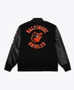 Baltimore Orioles Black Out Vintage Logo Varsity Jacket