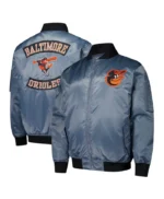 Baltimore Orioles Charcoal Bomber Full-Zip Jacket
