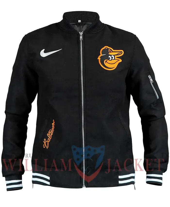 Baltimore Orioles Black Bomber Jacket Baltimore Orioles Black Bomber Jacket