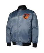 Baltimore Orioles Charcoal Bomber Full-Zip Jacket