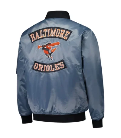 Baltimore Orioles Charcoal Bomber Full-Zip Jacket
