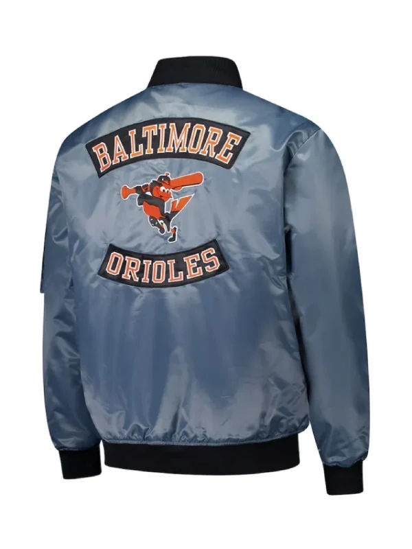 Baltimore Orioles Charcoal Bomber Full-Zip Jacket