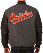 Baltimore Orioles Charcoal/Black Varsity Jacket