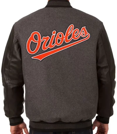 Baltimore Orioles Charcoal/Black Varsity Jacket