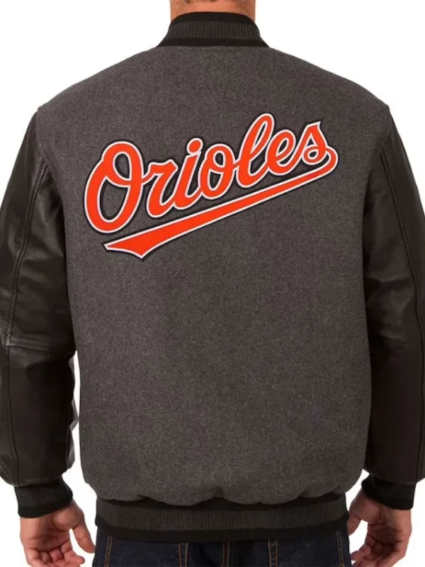 Baltimore Orioles Charcoal/Black Varsity Jacket