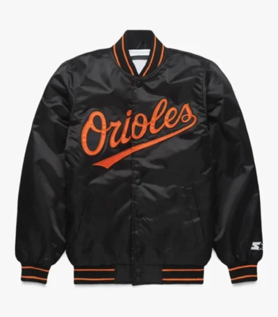 Baltimore Orioles Classic Black Satin Jacket