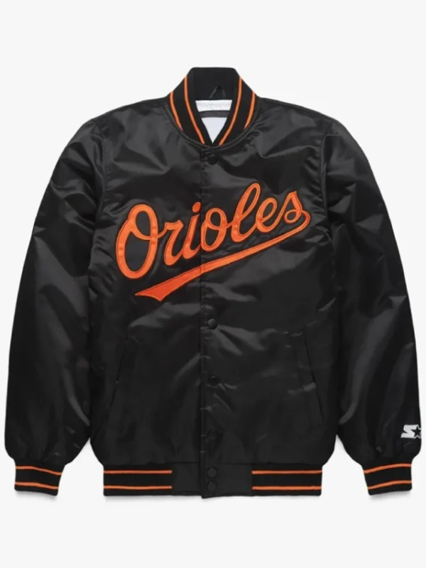 Baltimore Orioles Classic Black Satin Jacket