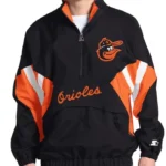 Baltimore Orioles Cooperstown Chief Black Half-Zip Pullover