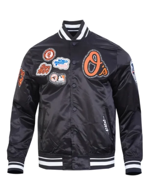 Baltimore Orioles Diy Pick Stitch Classic Rib Satin Jacket