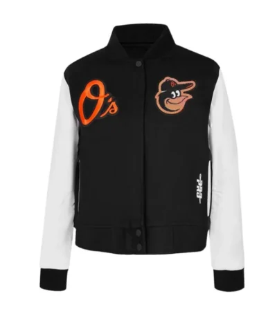 Baltimore Orioles Game Day Classics Black Varsity Jacket
