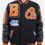 Baltimore Orioles Mashup Black Varsity Jacket