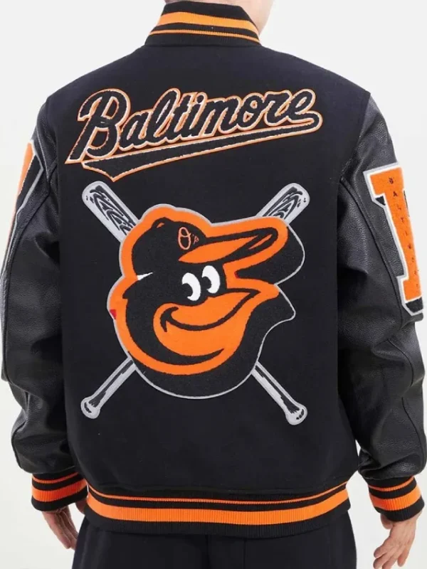 Baltimore Orioles Mashup Black Varsity Jacket