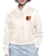Baltimore Orioles Printed Logo Varsity Satin Jacket