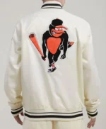 Baltimore Orioles Retro Classic Rib Off White Satin Jacket