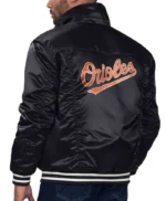 Baltimore Orioles Black Silver Tab Trucker Satin Jacket