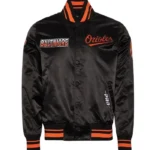 Baltimore Orioles Turn It Up M Classic Rib Black Satin Jacket