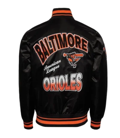 Baltimore Orioles Turn It Up M Classic Rib Black Satin Jacket