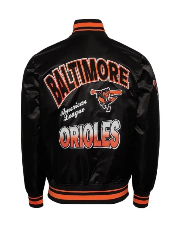 Baltimore Orioles Turn It Up M Classic Rib Black Satin Jacket