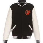 Baltimore Orioles Varsity White and Black Jacket