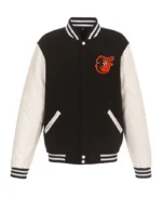 Baltimore Orioles Varsity White and Black Jacket