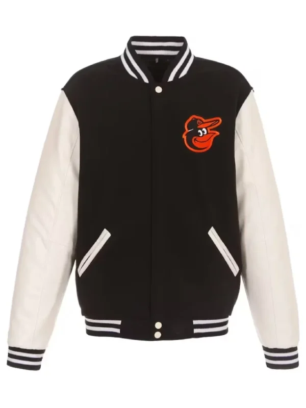 Baltimore Orioles Varsity White and Black Jacket