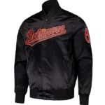 Baltimore Orioles Wordmark Black Satin Jacket