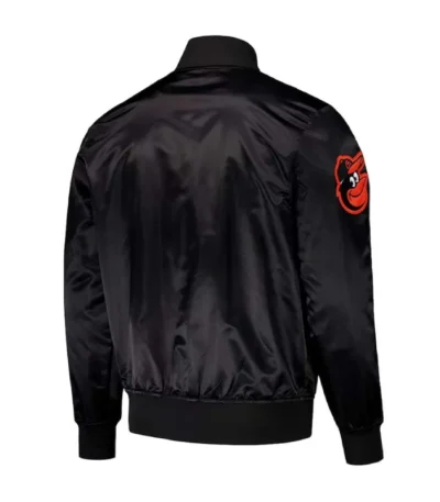 Baltimore Orioles Wordmark Black Satin Jacket