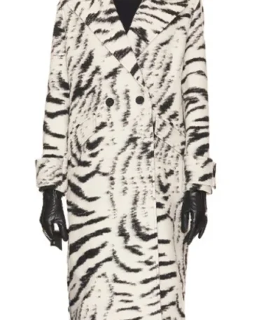 Beyond The Gates Karla Mosley Zebra Print Coat