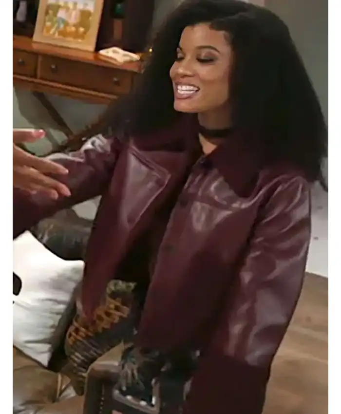 Beyond the Gates Eva Thomas Maroon Leather Jacket Beyond the Gates Eva Thomas Maroon Leather Jacket